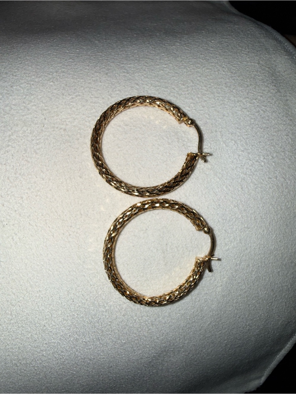 Vintage 14k Michael Anthony Gold Braided Hoop Earrings - Women Jewelry